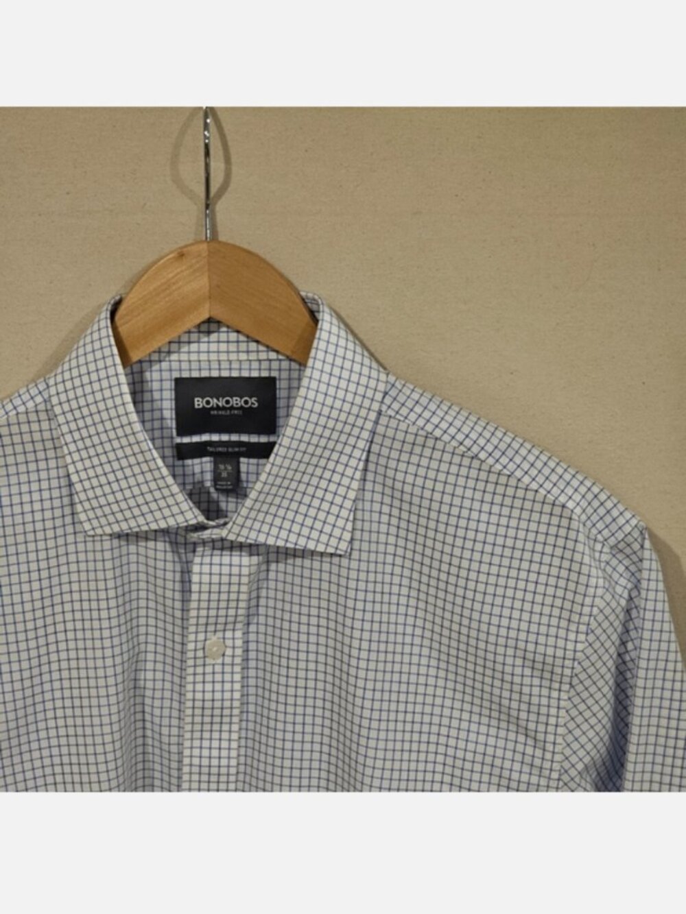 Bonobos Wrinkle Free Tailored Slim Fit Button Down 16.5/35 - Picture 1 of 5